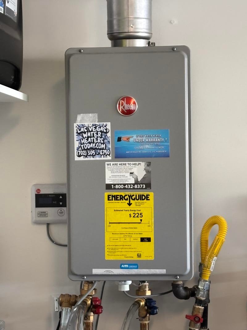 Rheem tankless water heater install for Whitney Nevada service calls