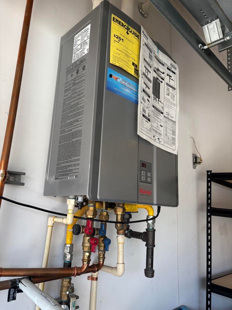 Rinnai tankless water heater option for Paradise NV upgrades
