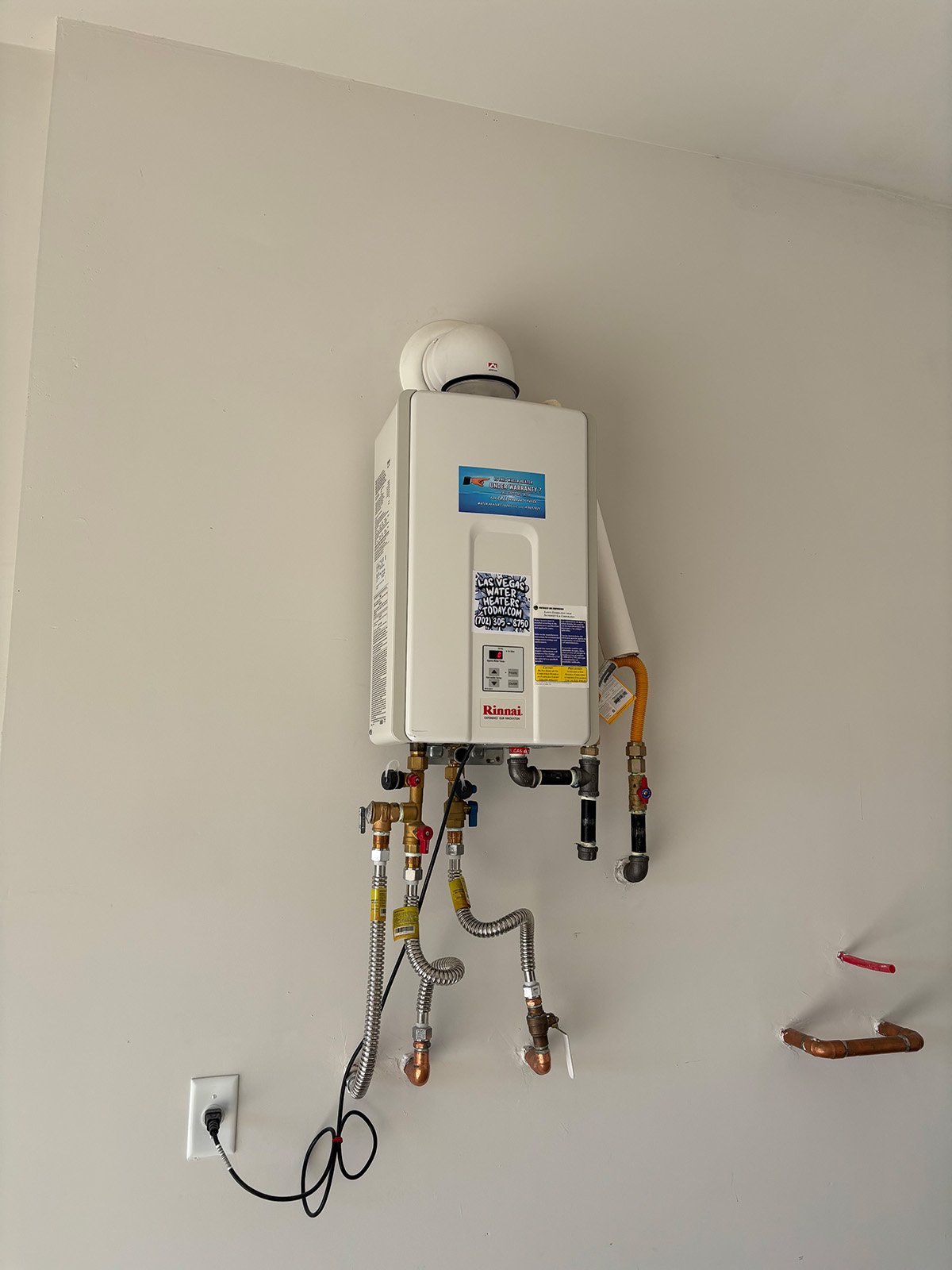 Tankless water heater installation job in las vegas with Water Heaters Today LLC