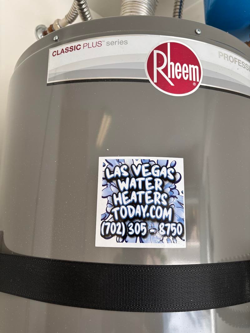 Rheem water heater installation being done by Water Heaters Today LLC in Las Vegas